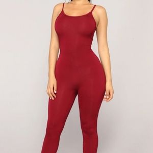 NWT Fashion Nova Jumpsuit - Burgundy